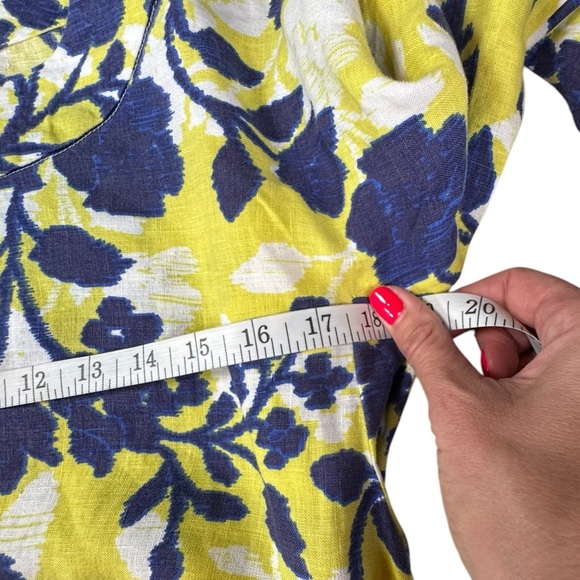 Tyler Boe Linen Floral Tunic Dress - Size M - 100% Linen Spring Vacation B199 - Picture 8 of 10